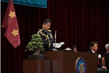 内倉統合幕僚長の祝辞（松永統合幕僚副長代読）